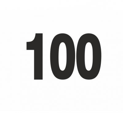 Startnummer serie 1-100 blanco