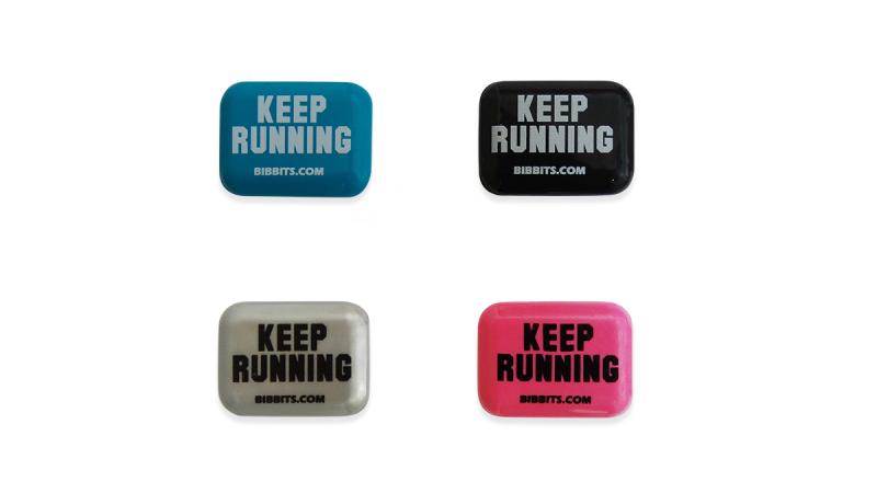 BibBits: Aufdruck 'keep running'