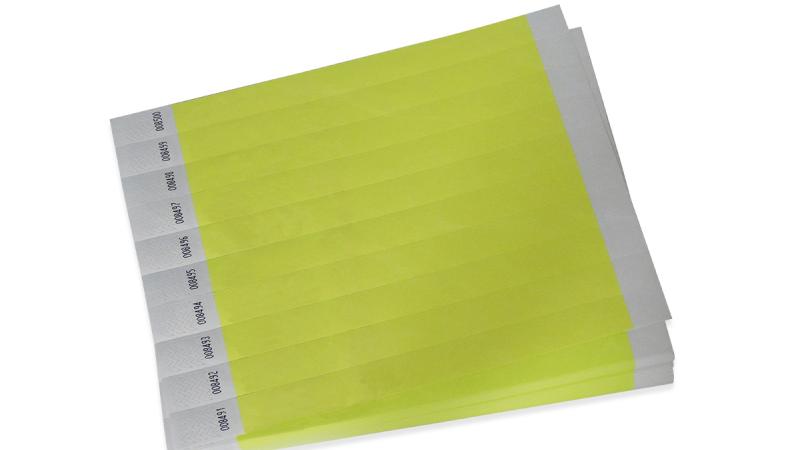 Tyvek wristbands without imprint