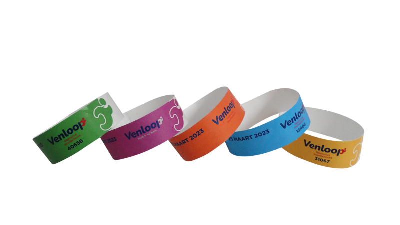 Tyvek wristbands with full colour print
